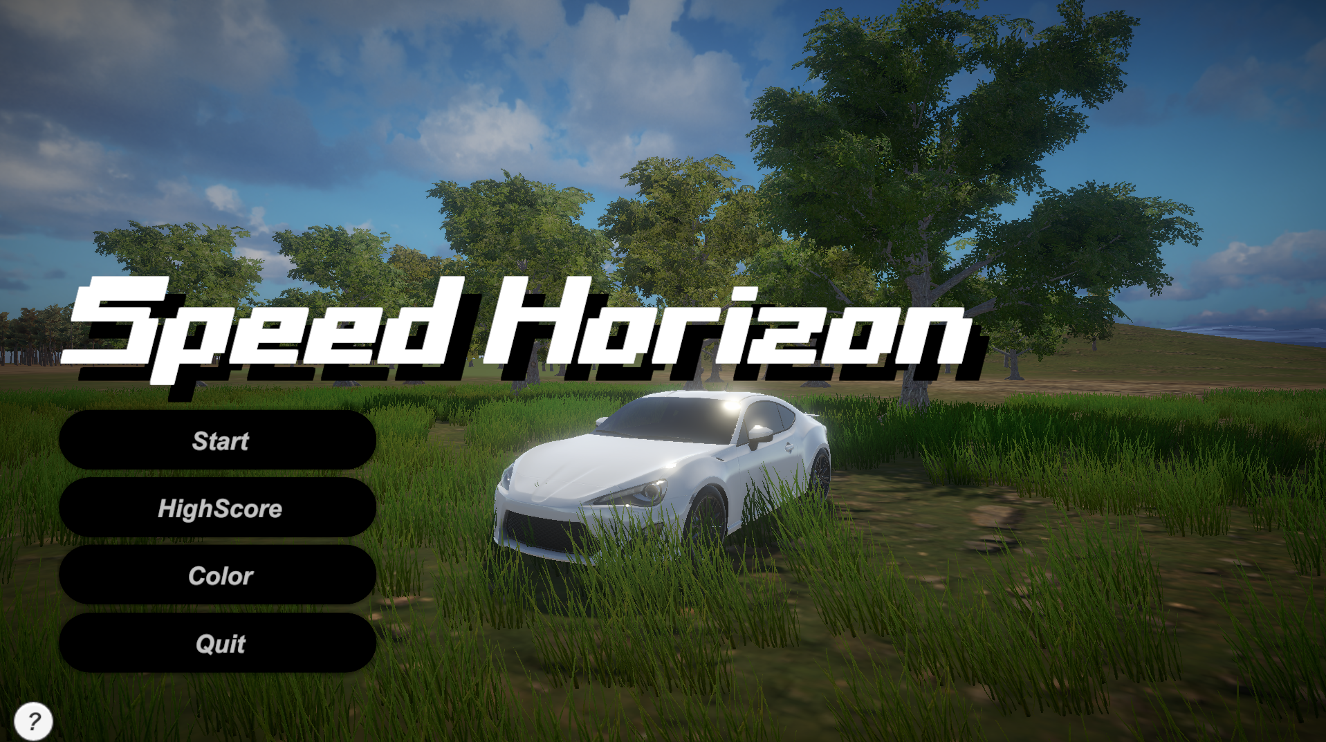 Speed Horizon main menu